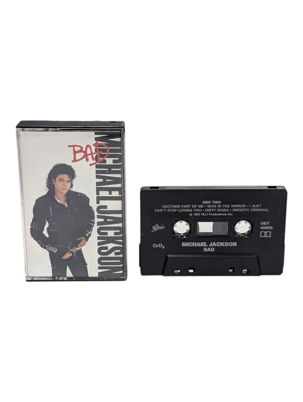 Michael Jackson Bad Cassette Tape 1987 OET 40600 Epic Records Pop Rock